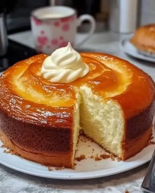 Gâteau au yaourt extra moelleux présenté sur une assiette