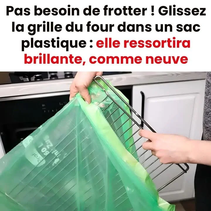 Grille du four nettoyée, brillante et comme neuve